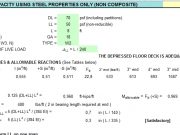 DEPRESSED FLOOR DECK CAPACITY USING STEEL PROPERTIES ONLY (NON COMPOSITE)