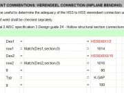 HSS TO HSS MOMENT COMMENTIONS: VIERENDEEL CONNECTION (INPLANE BENDING)
