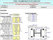 STEEL COLUMN BASE PLATE ANALYSIS