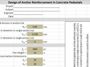 Design of Anchor Reinforcement in Concrete Pedestals