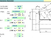 Corner Gusset Plate Dimensions Generator