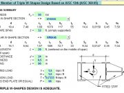 Simply Supported Member of Triple W-Shapes Design Based on AISC 13th (AISC 360-05)
