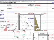 Retaining Wall with Counterfort Check of Stability & Calculation of Internal forces And design sections According ACI 318-08