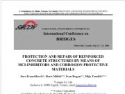 PROTECTION AND REPAIR OF REINFORCED CONCRETE STRUCTURES BY MEANS OF MCI-INHIBITORS AND CORROSION PROTECTIVE MATERIALS