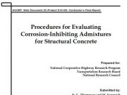 Concrete_Procedures for Evaluating Corrosion-Inhibiting Admixtures for Structural Concrete