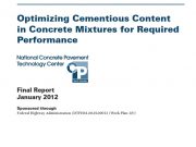 Concrete_Optimizing Cementious Content in Concrete Mixtures for Required Performance