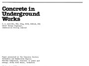 Concrete_Concrete in Underground Works