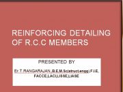REINFORCING DETAILING OF R.C.C MEMBERS