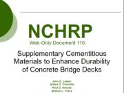 Supplementary Cementitious Materials to Enhance Durability of Concrete Bridge Decks