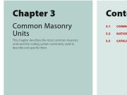 Design and Construction of Conc rete Masonry Bui ldings_Chapter 3: Common Masonry Units