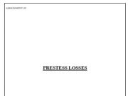 Prestressed Concrete_PRESTESS LOSSES