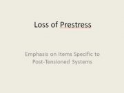 Prestressed Concrete _Loss of Prestress