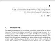 Strengthening of Reinforced Concrete Structures – Using Externally : Role of bonded fibre-reinforced composites in strengthening of structures