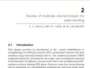 Strengthening of Reinforced Concrete Structures : Review of materials and techniques for plate bonding