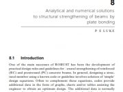 Strengthening of Reinforced Concrete Structures – Using Externally : Analytical and numerical solutions to structural strengthening of beams by 8.1 Introduction plate bonding