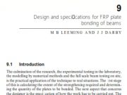 Strengthening of Reinforced Concrete Structures – Using Externall : Design and specifications for FRP plate bonding of beams