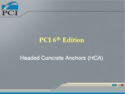 PCI Design Handbook_Headed Concrete Anchors (HCA)_PCI 6th Edition