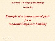 Prestressed Concrete _Example of a post-tensioned plate for a residential high-rise building