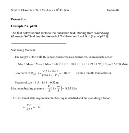 Elements of Soil Mechanics 8th Edition Correction 