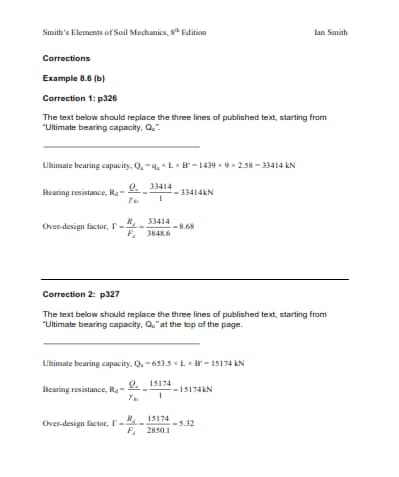 Elements of Soil Mechanics 8th Edition Corrections 