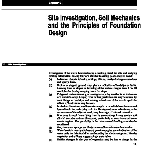 Site Investigation Soil Mechanics and the Principles of 