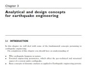 Analytical and design concepts for earthquake engineering