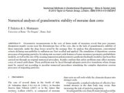 Numerical analyses of granulometric stability of moraine dam cores