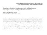 Numerical prediction of time-dependent rock swelling based on an example of a major tunnel project in Ontario/Canada