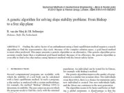 A genetic algorithm for solving slope stability problems: From Bishop to a free slip plane