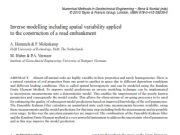 Inverse modelling including spatial variability applied to the construction of a road embankment