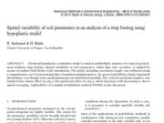 Spatial variability of soil parameters in an analysis of a strip footing using hypoplastic model