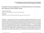 Evaluation of viscous damping due to solid-fluid interaction in a poroelastic layer subjected to shear dynamic actions