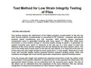 Test Method for Low Strain Integrity Testing of Piles