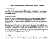 SAMPLE SPECIFICATION FOR PILE INTEGRITY TESTING USING PIT