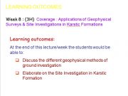 Applications of Geophysical Surveys & Site Investigations in Karstic Formations