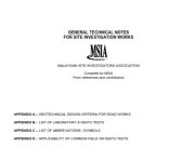 GENERAL TECHNICAL NOTES FOR SITE INVESTIGATION WORKS