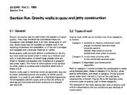 Section Five, Gravity Walls in Quay and Jetty Construction