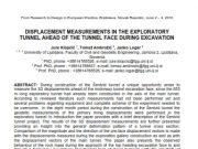 DISPLACEMENT MEASUREMENTS IN THE EXPLORATORY TUNNEL AHEAD OF THE TUNNEL FACE DURING EXCAVATION