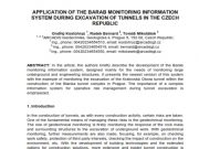 APPLICATION OF THE BARAB MONITORING INFORMATION SYSTEM DURING EXCAVATION OF TUNNELS IN THE CZECH REPUBLIC