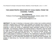 THE ANISOTROPIC BEHAVIOR OF CHALK MARL FROM THE CHANNEL TUNNEL
