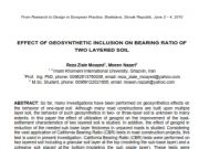 EFFECT OF GEOSYNTHETIC INCLUSION ON BEARING RATIO OF TWO LAYERED SOIL