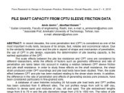 PILE SHAFT CAPACITY FROM CPTU SLEEVE FRICTION DATA