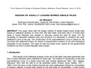 DESIGN OF AXIALLY LOADED BORED SINGLE PILES