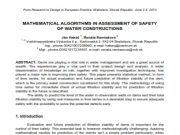 MATHEMATICAL ALGORITHMS IN ASSESSMENT OF SAFETY OF WATER CONSTRUCTIONS