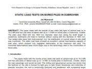 STATIC LOAD TESTS ON BORED PILES IN DUBROVNIK