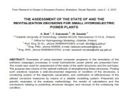 THE ASSESSMENT OF THE STATE OF AND THE REVITALIZATION DECISIONS FOR SMALL HYDROELECTRIC POWER PLANTS