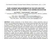 DISPLACEMENT MEASUREMENTS IN THE EXPLORATORY TUNNEL AHEAD OF THE TUNNEL FACE DURING EXCAVATION