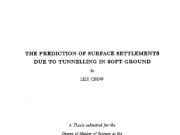 The Prediction Of Surface Settlements Due To Tunnelling In Soft Ground