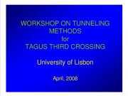 WORKSHOP ON TUNNELING METHODS for TAGUS THIRD CROSSING