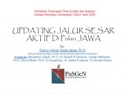Updating Jalur Sesar Aktif di Pulau Jawa